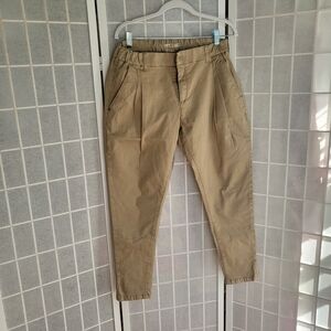 Alcott Tan Solid Chinos Slack Mom Pants Sz 28